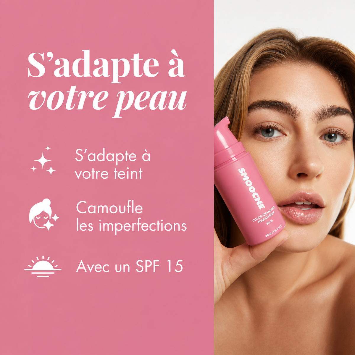 Fond de teint changeant de couleur