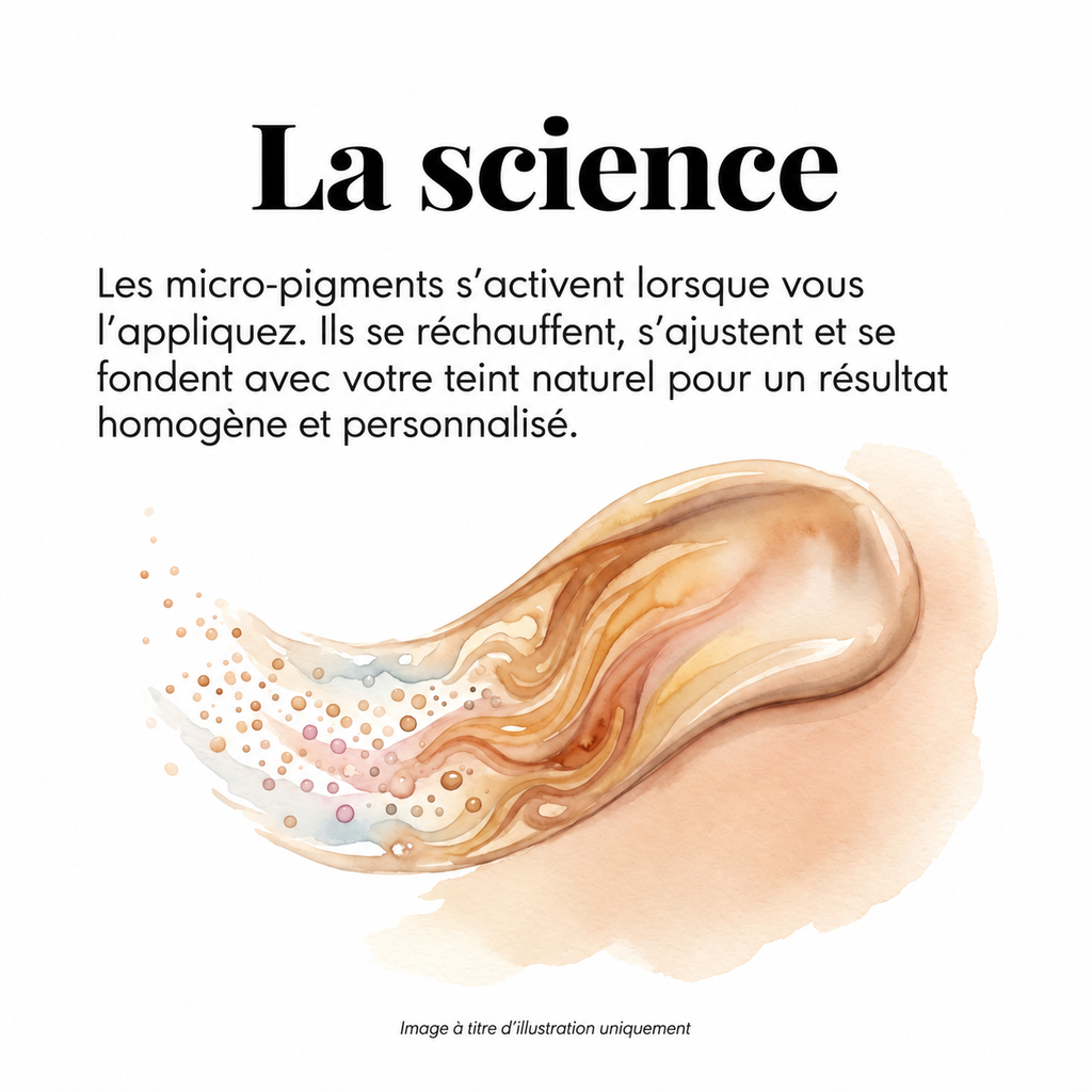 Fond de teint changeant de couleur